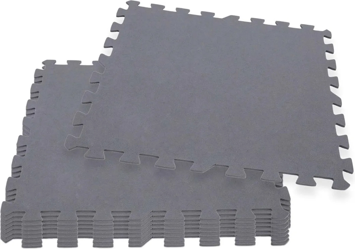 Intex Puzzelmat 50x50cm - 8 Stuks - Grijs