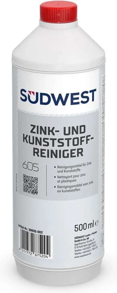 SudWest Zink Kunststof Reiniger 500ml