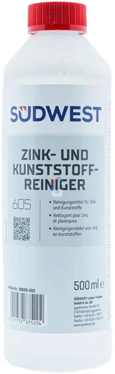 SudWest Zink Kunststof Reiniger 500ml