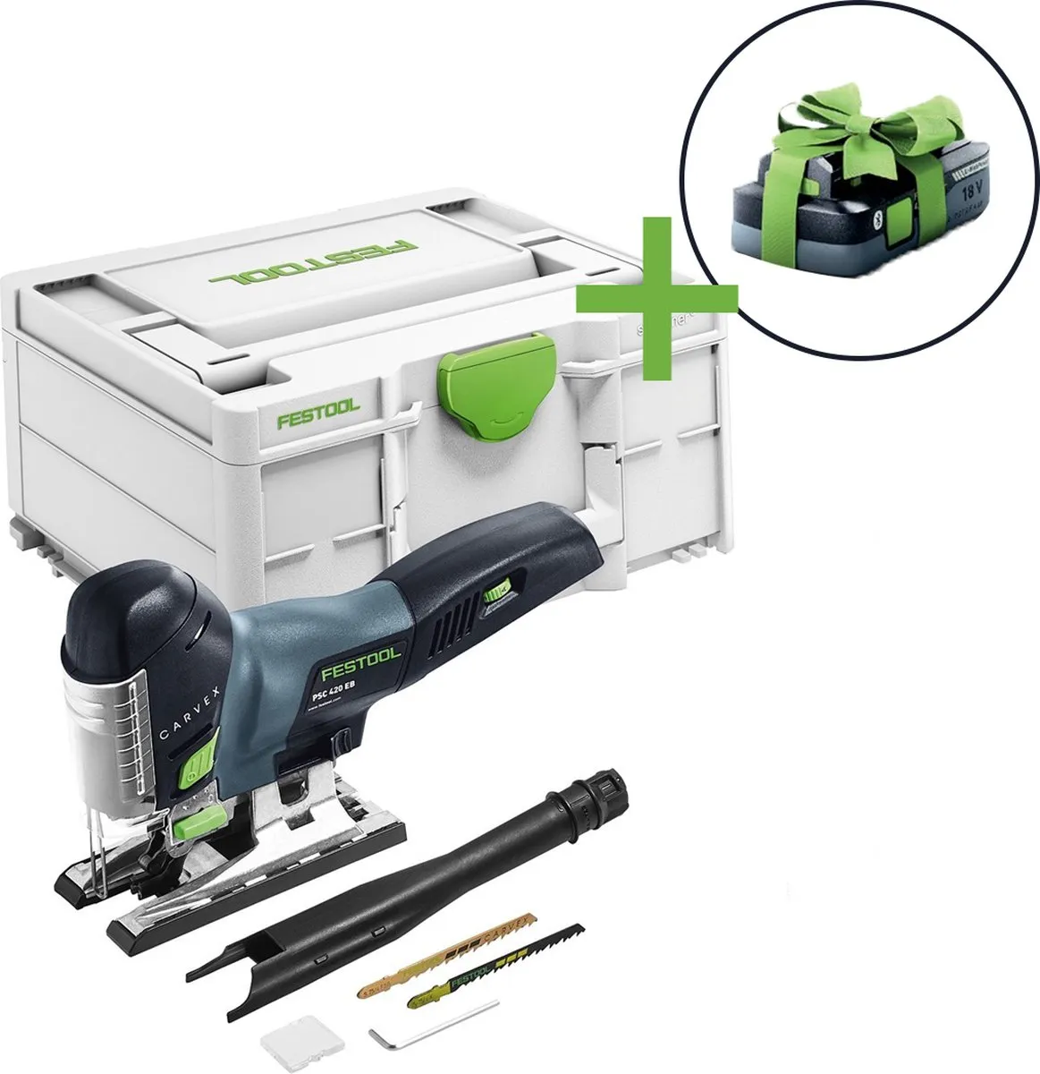 Festool PSC 420 EB-Basic Decoupeerzaagmachine - 4.0Ah - 2 Zaagbladen - afbeelding 5 van 6