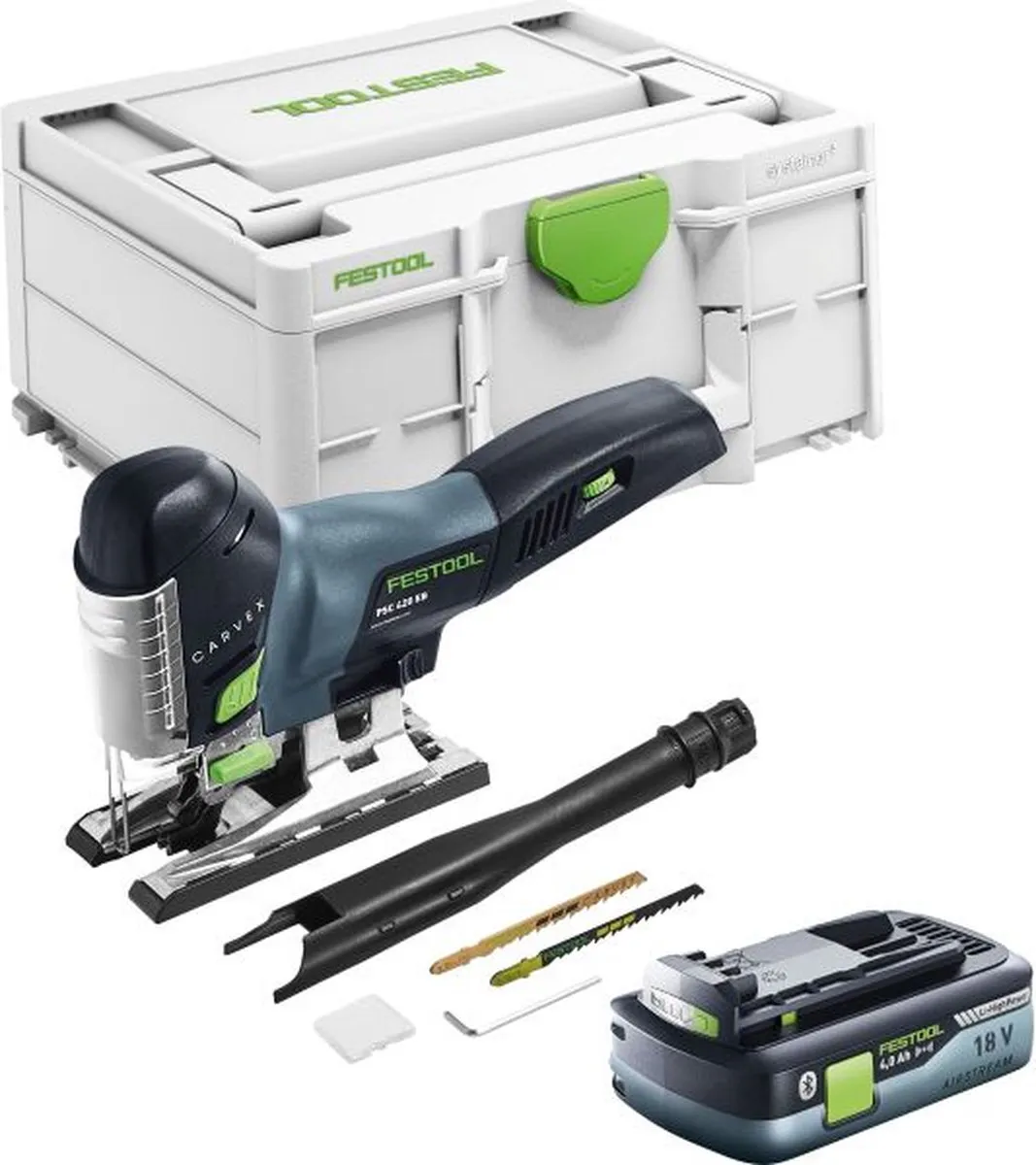 Festool PSC 420 EB-Basic Decoupeerzaagmachine - 4.0Ah - 2 Zaagbladen - afbeelding 6 van 6