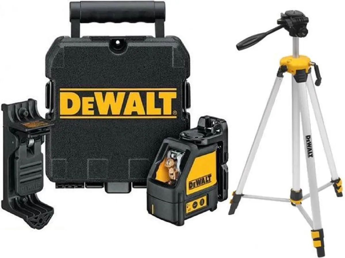 DeWALT DW088CGTRI Kruislijnlaser met statief - 2 lijnen - 15m - Groen