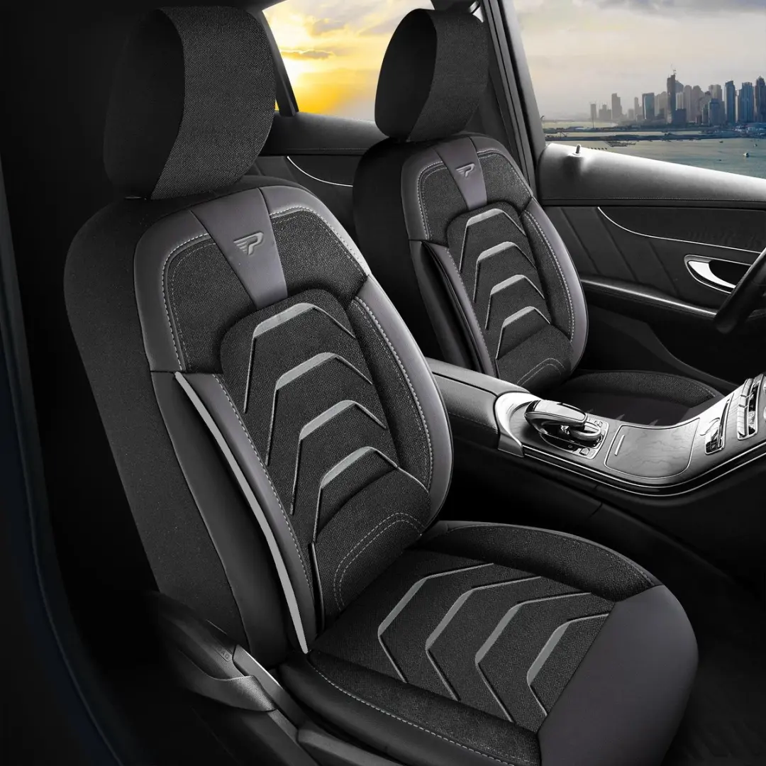 Panda Stoelhoezen BMW Z4 Bodrum Zwart/Grijs - Complete Set
