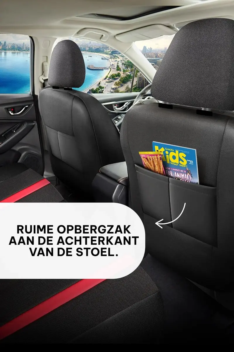 Panda Stoelhoezen Volvo S60 2010-2018 Sevilla Rood - Voorstoelenset