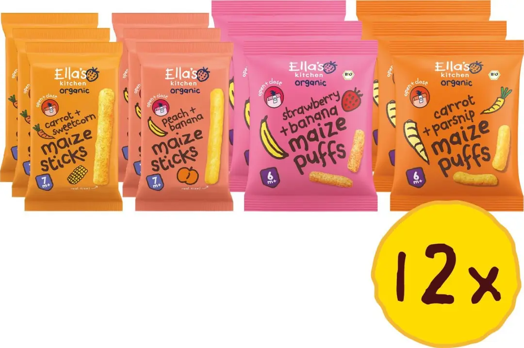 Ella’s Kitchen Snackpakket - 12 Stuks 216g