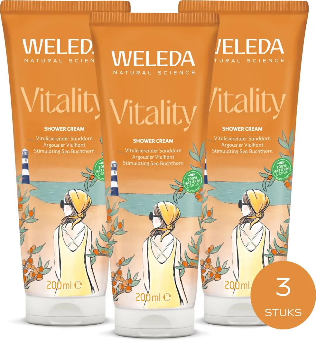 Weleda Vitality Douchecrème Grapefruit & Mandarijn 600ml