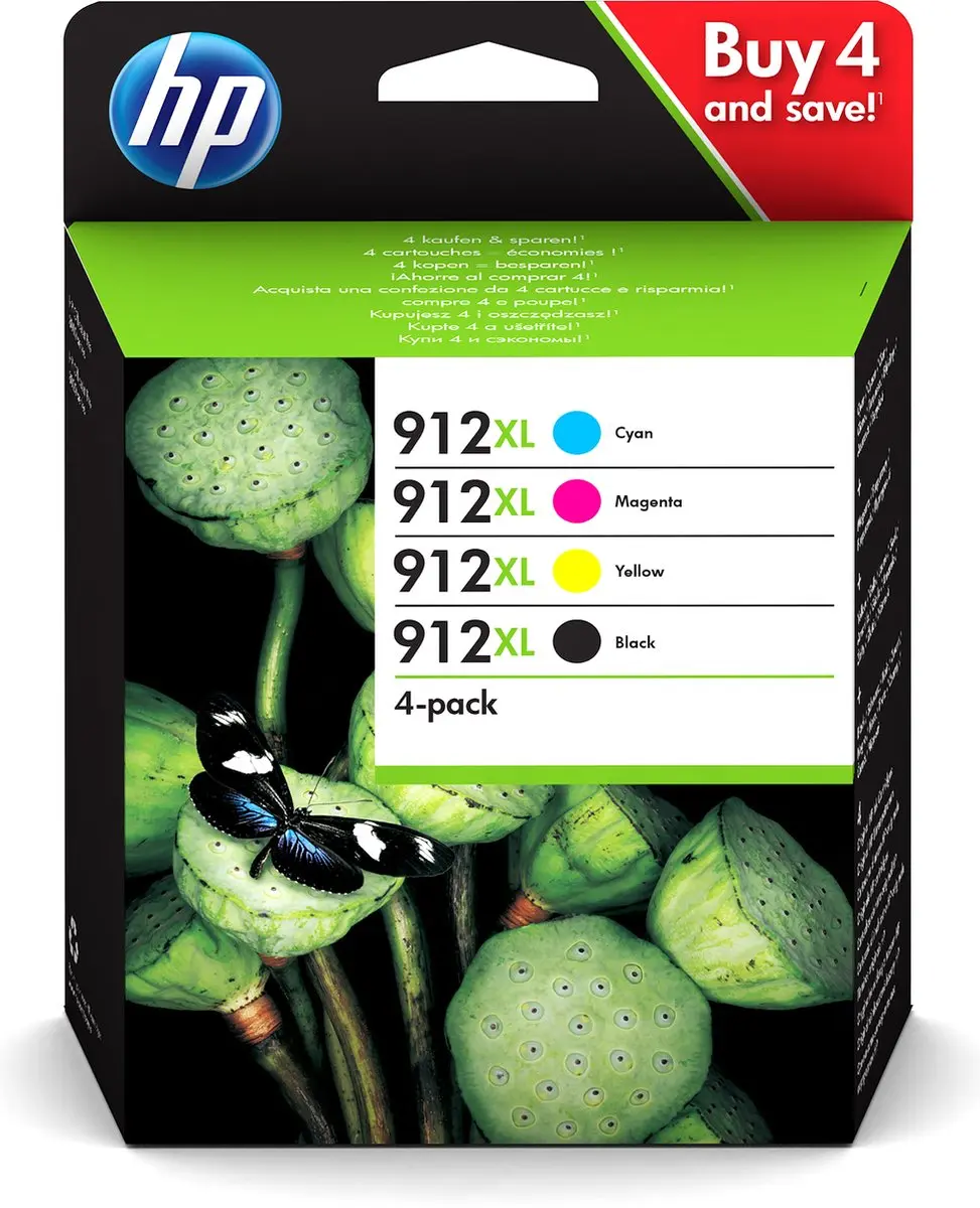HP 912XL MultiPack Inktcartridges - BCMY - 3YP34AE