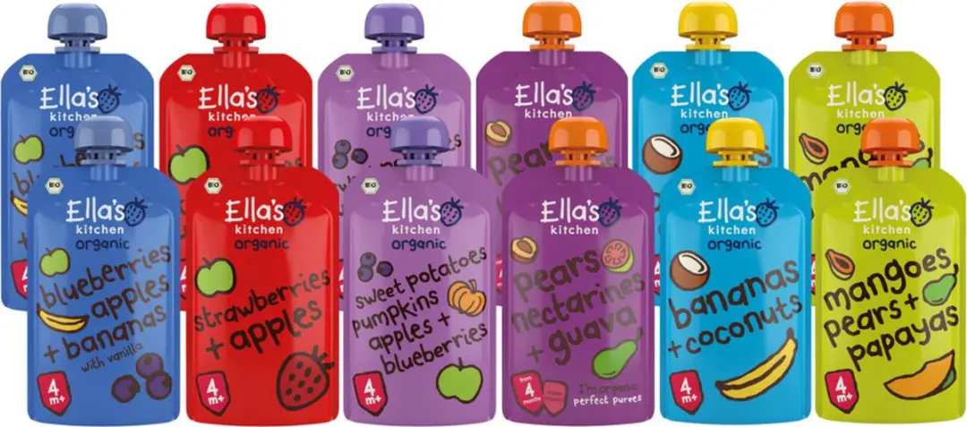 Ella's Kitchen Knijpzakjes 4+ Maanden - 12 Stuks