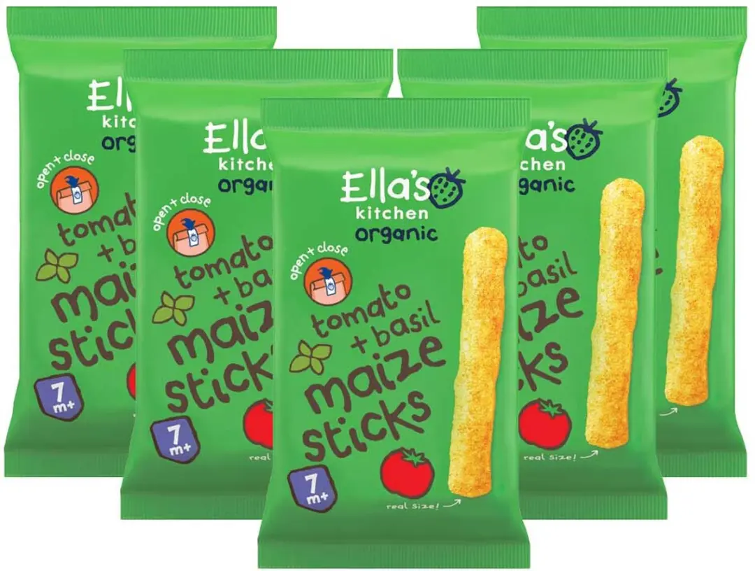 Ella’s Kitchen Biologisch Mais Sticks 7+ Tomaat & Basilicum - 20 Stuks