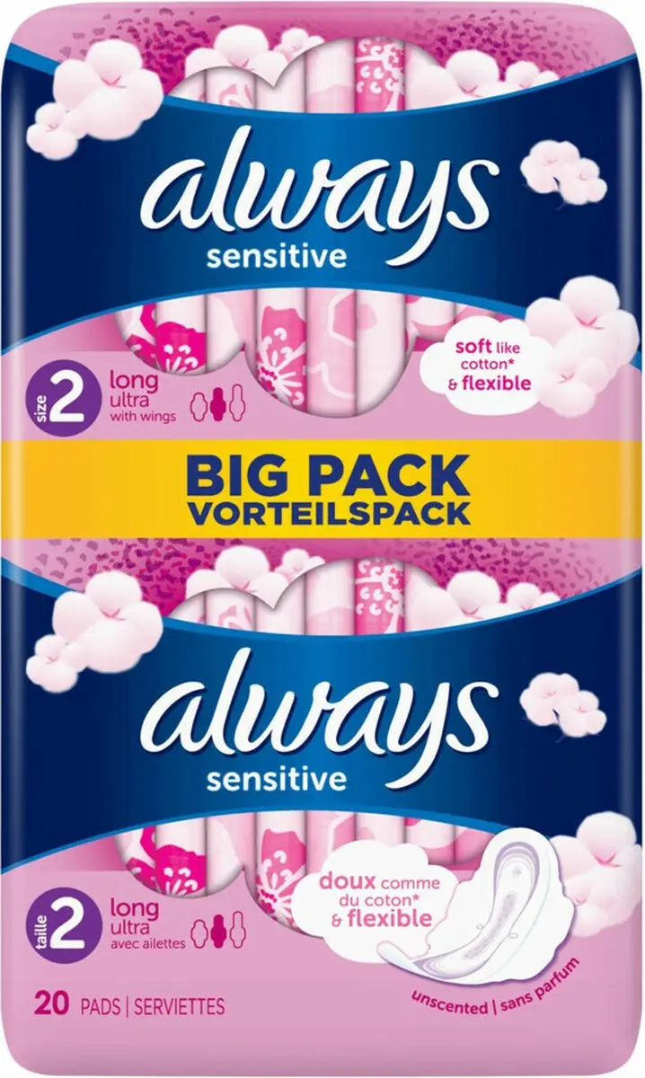 Always Long Sensitive Maandverband - 20 Stuks