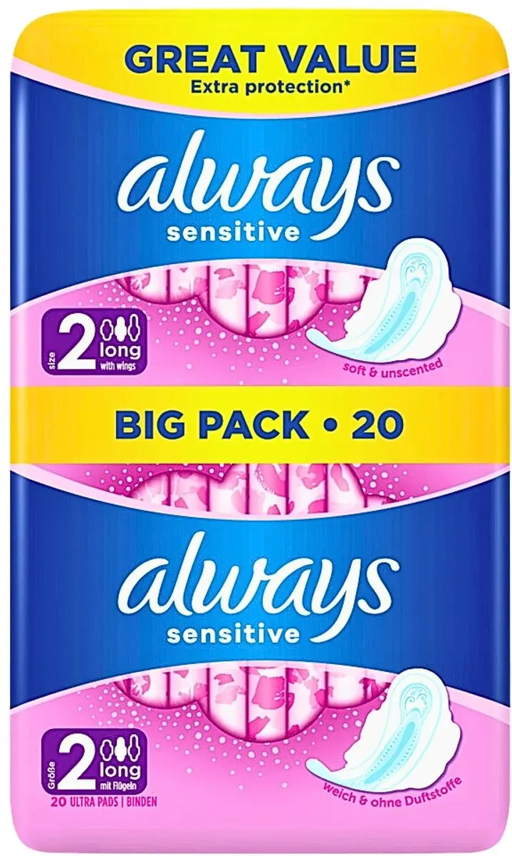 Always Long Sensitive Maandverband - 20 Stuks