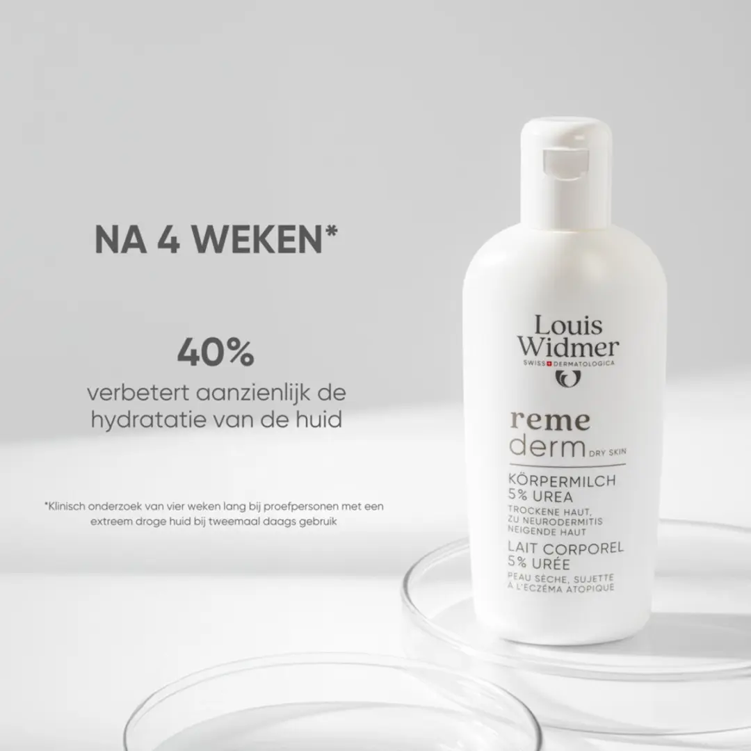 Louis Widmer Remederm Zonder Parfum Lichaamsmelk 5% Ureum 200ml
