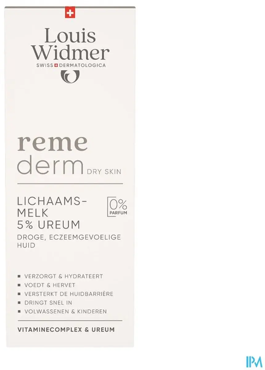 Louis Widmer Remederm Zonder Parfum Lichaamsmelk 5% Ureum 200ml