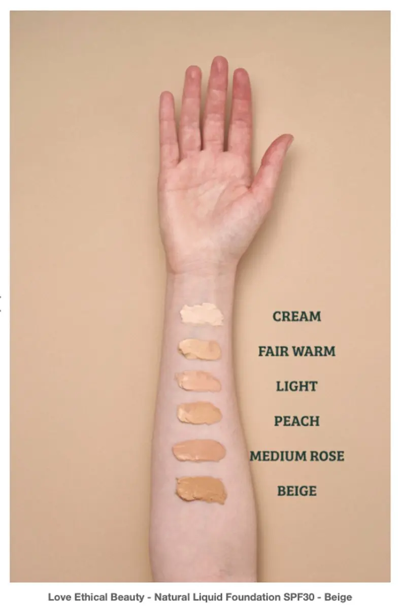 Love Ethical Beauty Natural Foundation SPF30 Beige 30ml
