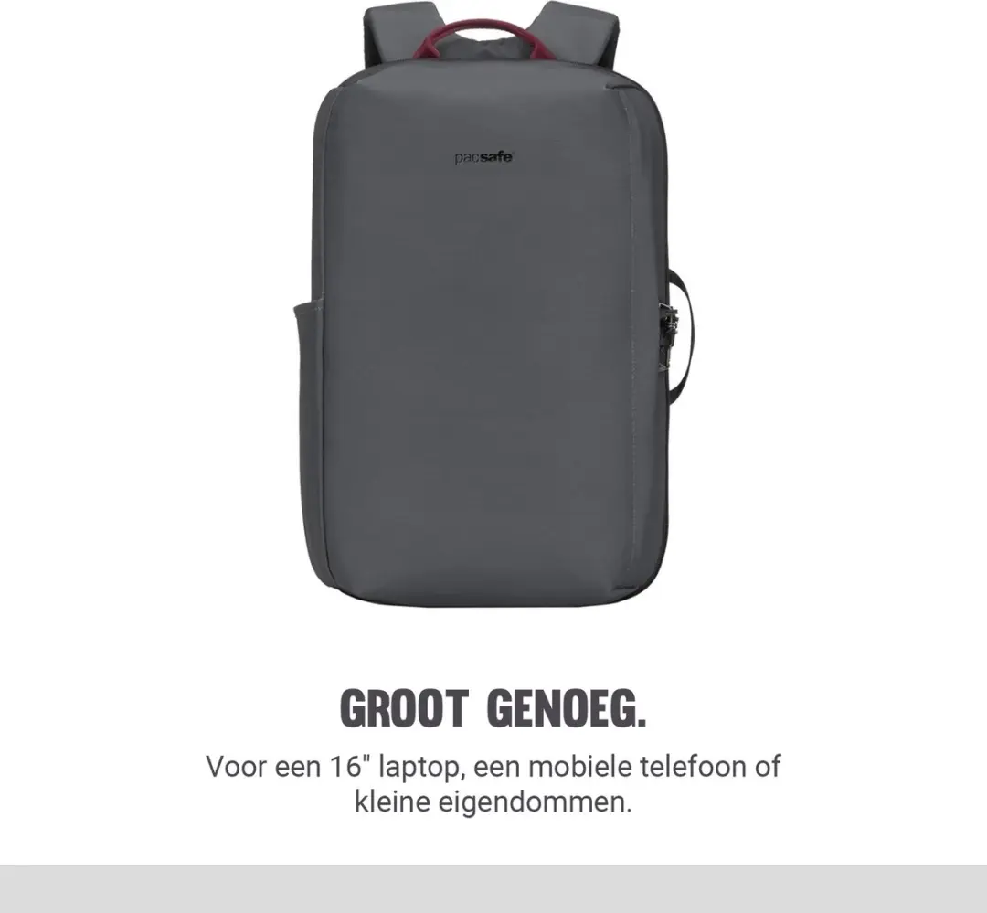 Pacsafe Metrosafe X 30635144 Rugzak 18L - 16 inch - RFID-blokkerend - Grijs