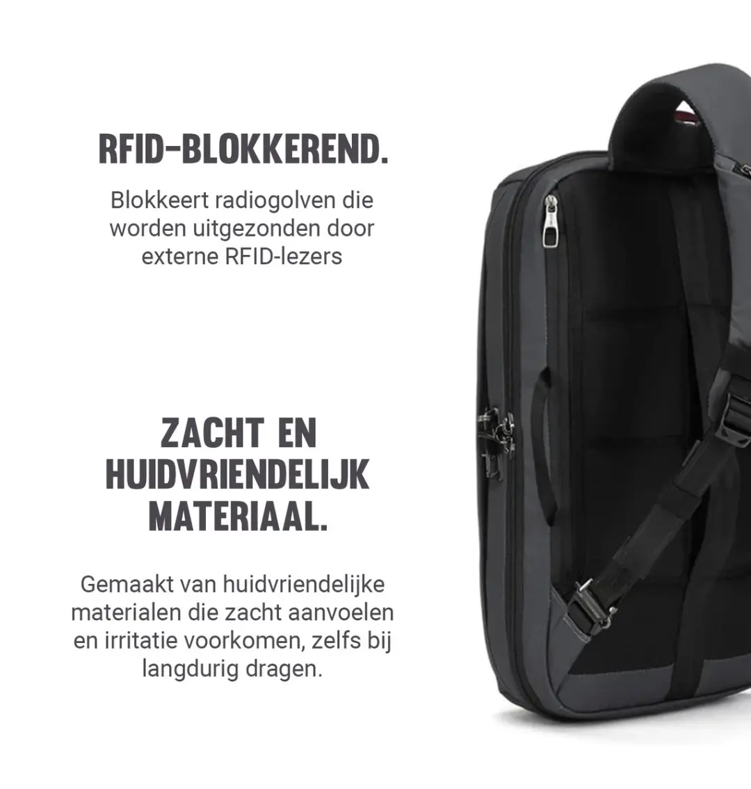 Pacsafe Metrosafe X 30635144 Rugzak 18L - 16 inch - RFID-blokkerend - Grijs