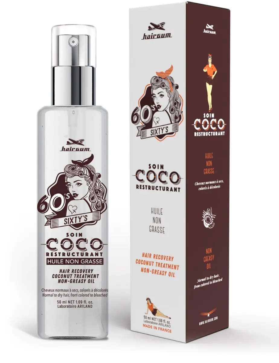 Hairgum Sixty's Kokosnoot Haarbeschermende Olie 50ml