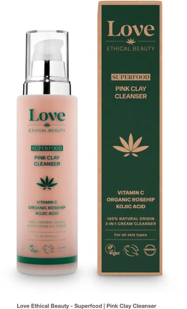 Love Ethical Beauty Superfood Pink Clay Cleanser 100ml