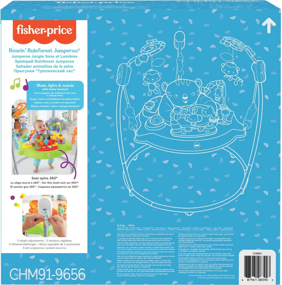 Fisher Price JUMPEROO Rainforest Wipstoel - Meerkleurig