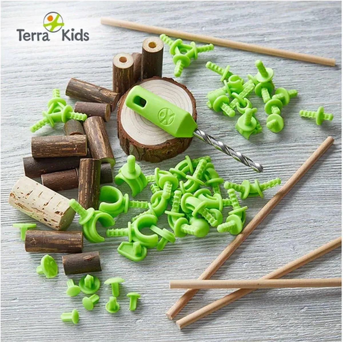 Haba Terra Kids Connectors - 87 Stukken - Groen