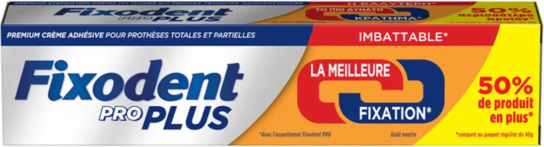 Fixodent Pro Plus Duo Action Tandprothesecrème 60g