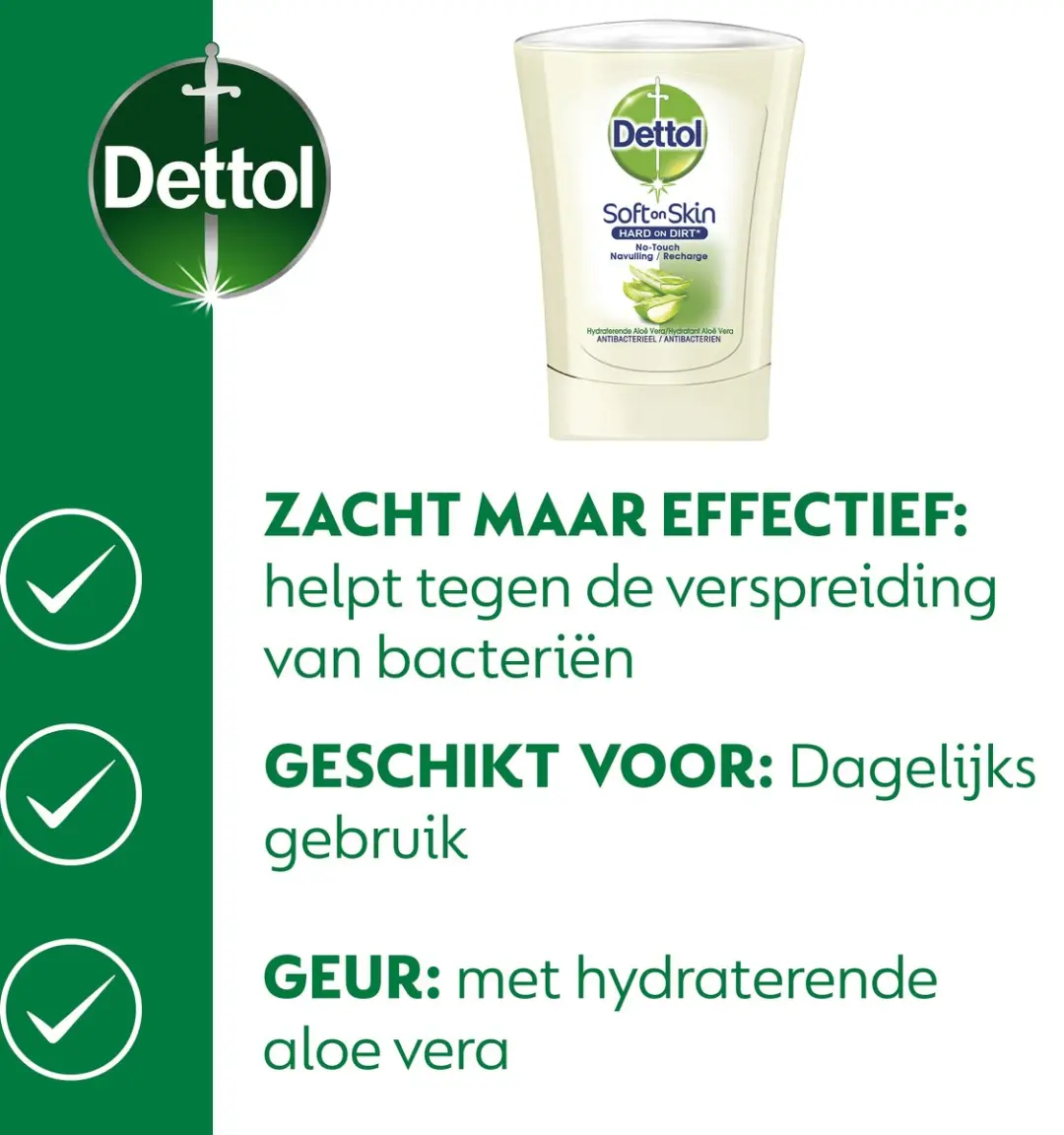 Dettol No Touch Zeepdispenser - 2x250ml Handzeep Aloe Vera