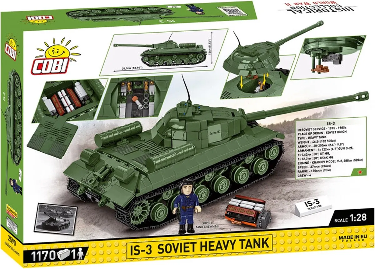 Cobi IS-3 Sovjet Zware Tank 1170 Stukken - Meerkleurig