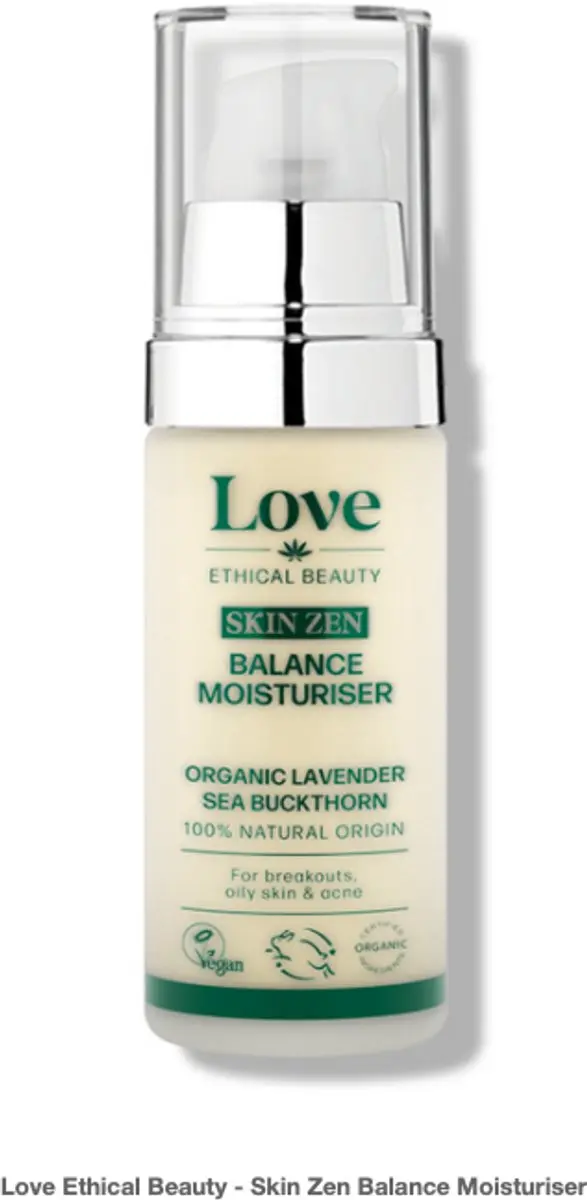 Love Ethical Beauty Skin Zen Balance Moisturiser 30ml
