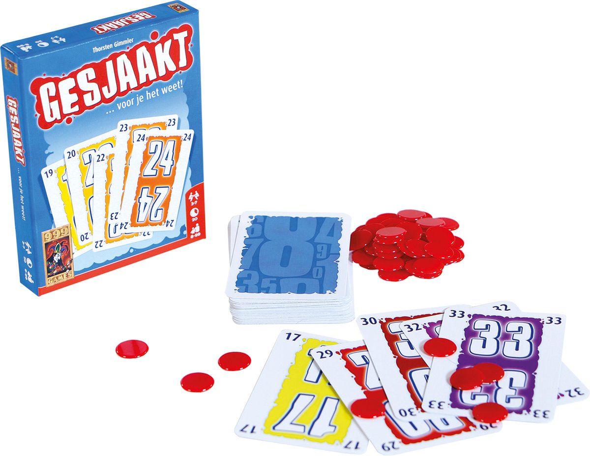 999 Games - Gesjaakt - Kaartspel - Familiespel - Gezelschapsspel - Klein cadeautje