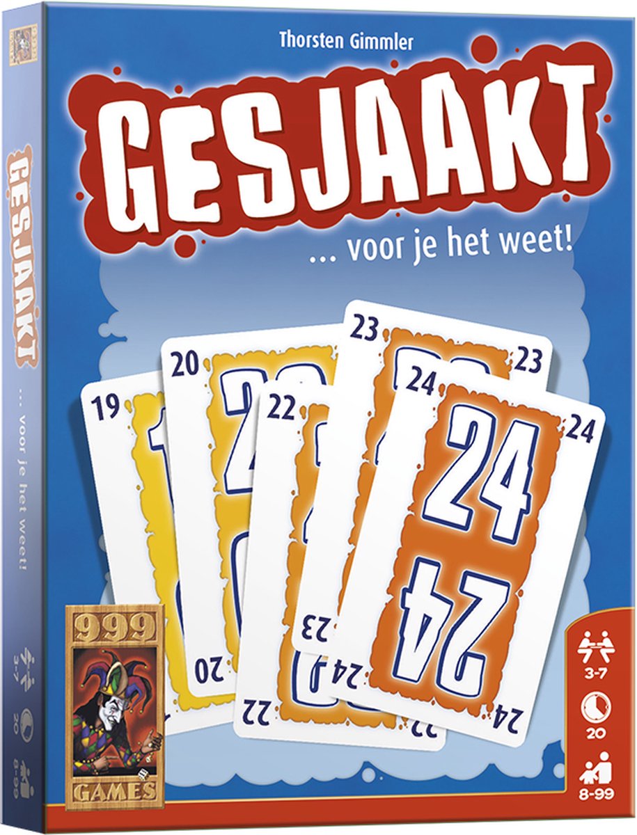 999 Games - Gesjaakt - Kaartspel - Familiespel - Gezelschapsspel - Klein cadeautje