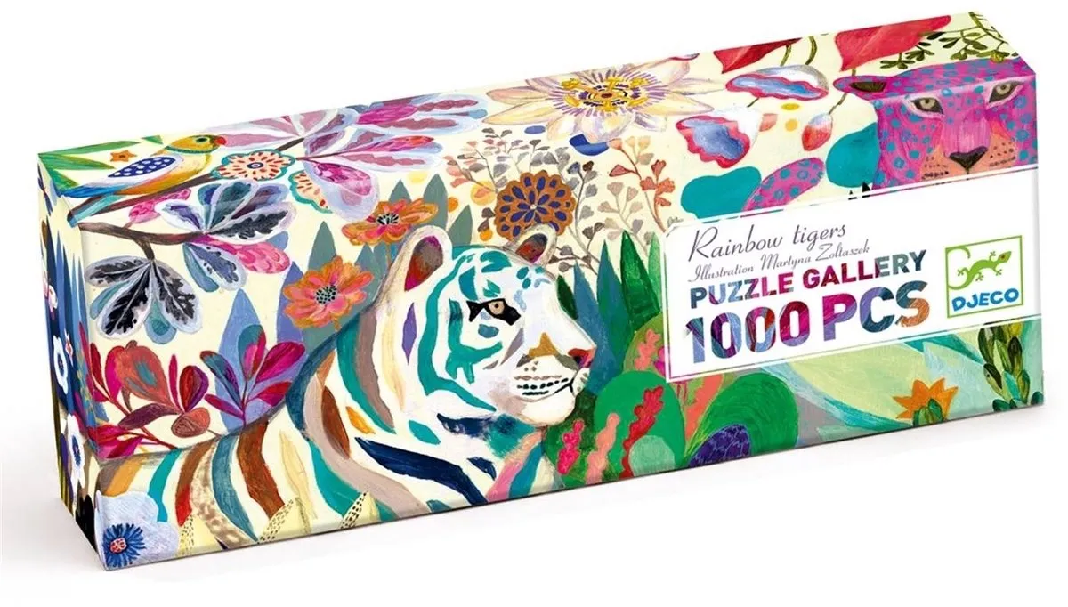 Djeco Rainbow Tigers Legpuzzel 1000 Stuks - Multicolor