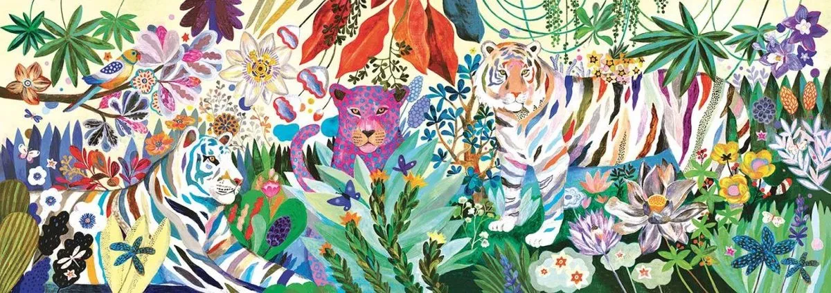 Djeco Rainbow Tigers Legpuzzel 1000 Stuks - Multicolor