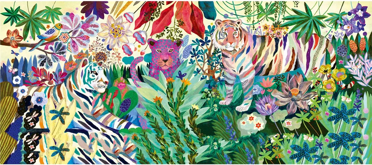 Djeco Rainbow Tigers Legpuzzel 1000 Stuks - Multicolor