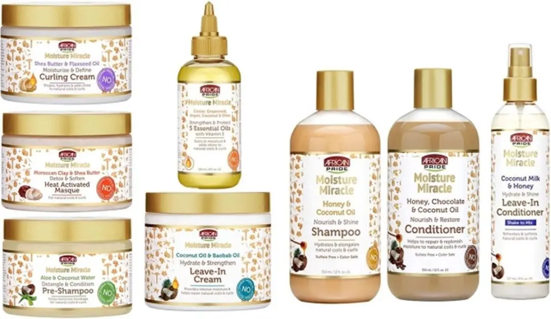 African Pride Moisture Miracle Combo Set 8pcs