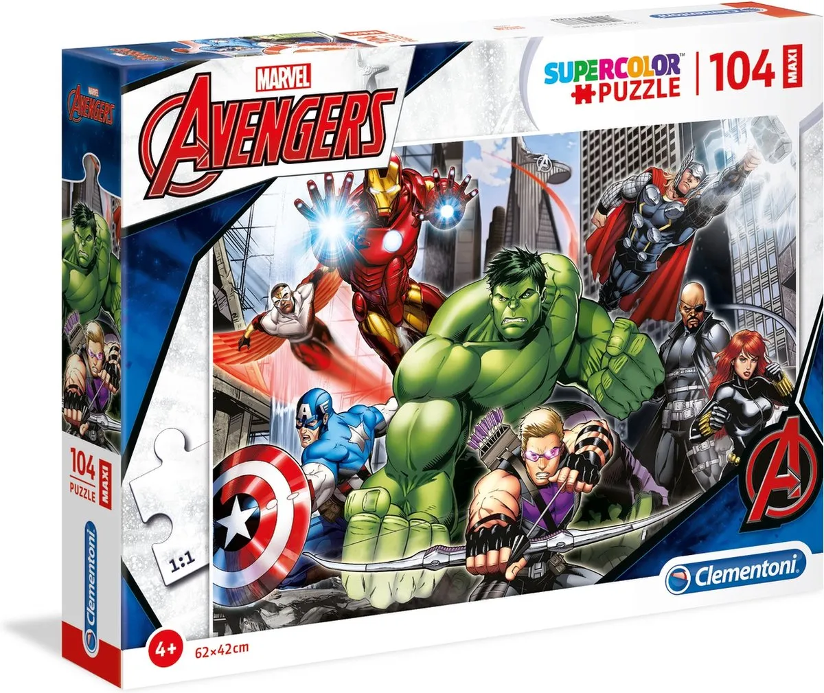 Clementoni The Avengers Puzzel 104 Stuks - Multicolor