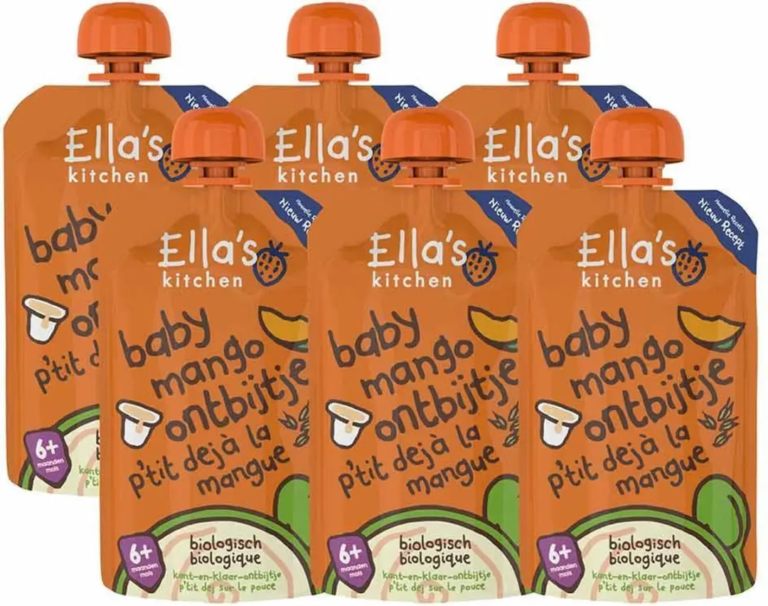 Ella’s Kitchen Baby Ontbijtje 6+ Mango 100g - 6x