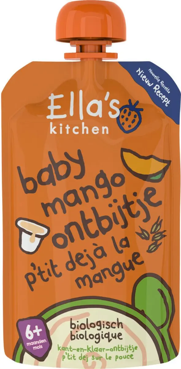 Ella’s Kitchen Baby Ontbijtje 6+ Mango 100g - 6x
