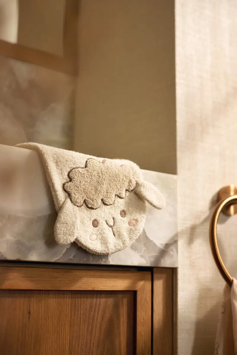Jollein Washand Badstof Sheep Sonny Oatmeal