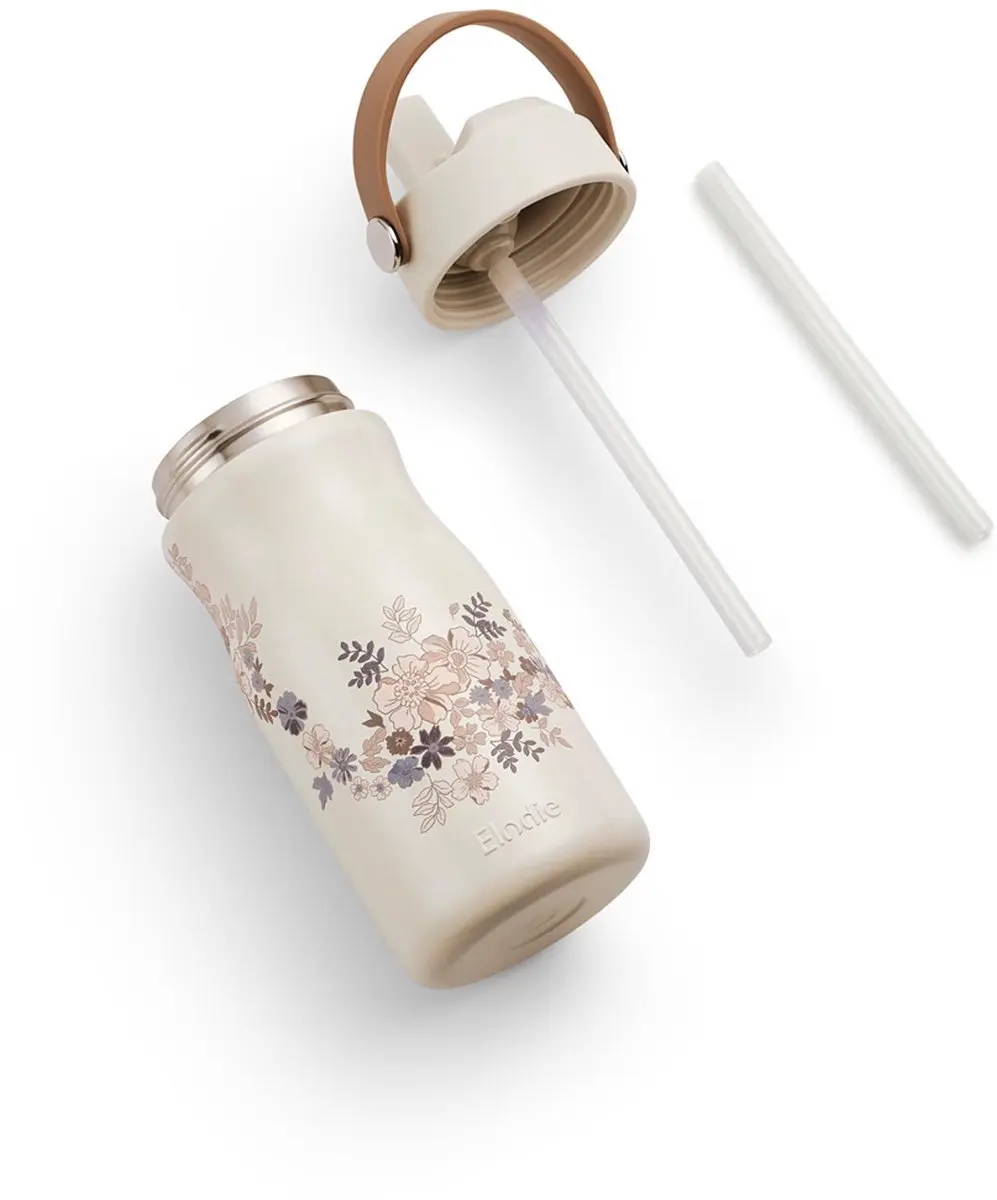Elodie Thermo Bottle 420ml - Dubbelwandig RVS - Blue Garden