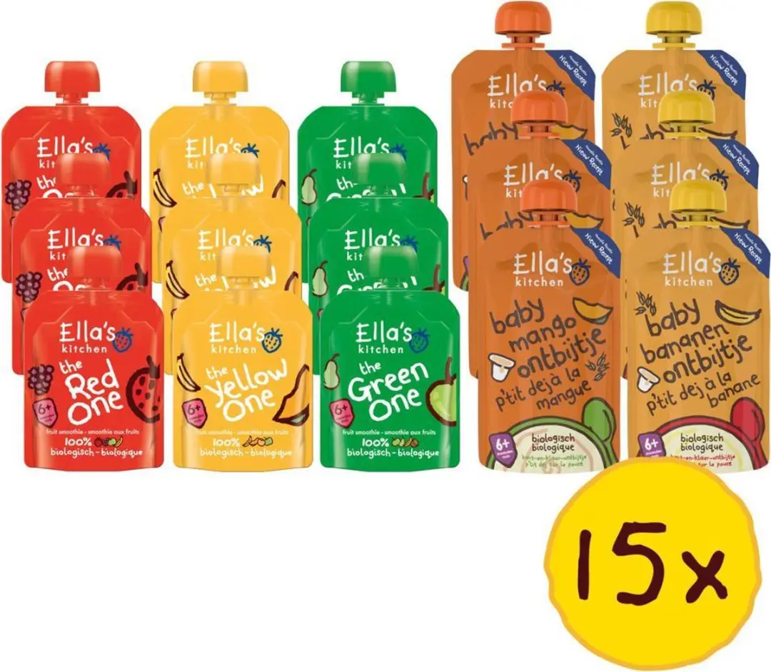 Ella’s Kitchen Smoothie & Ontbijtpakket - 15 Stuks