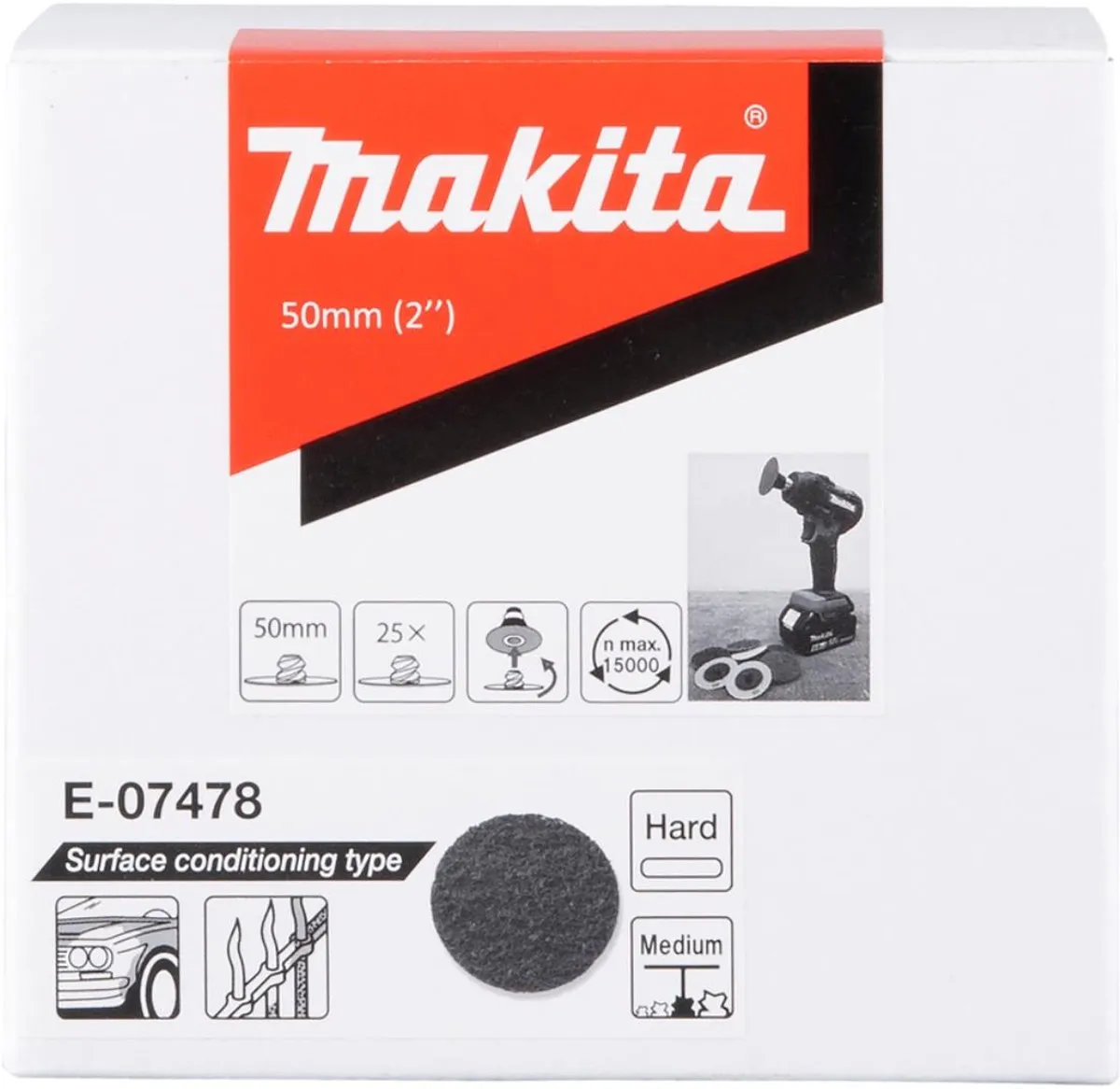 Makita Polijstschijf E-07478 50mm - Metaal/Staal