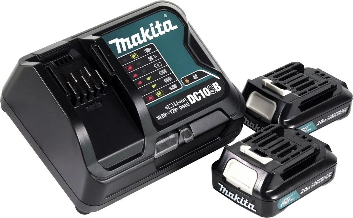 Makita Power Source Kit 12V - 2x BL1021B 2,0Ah + DC10SB Oplader