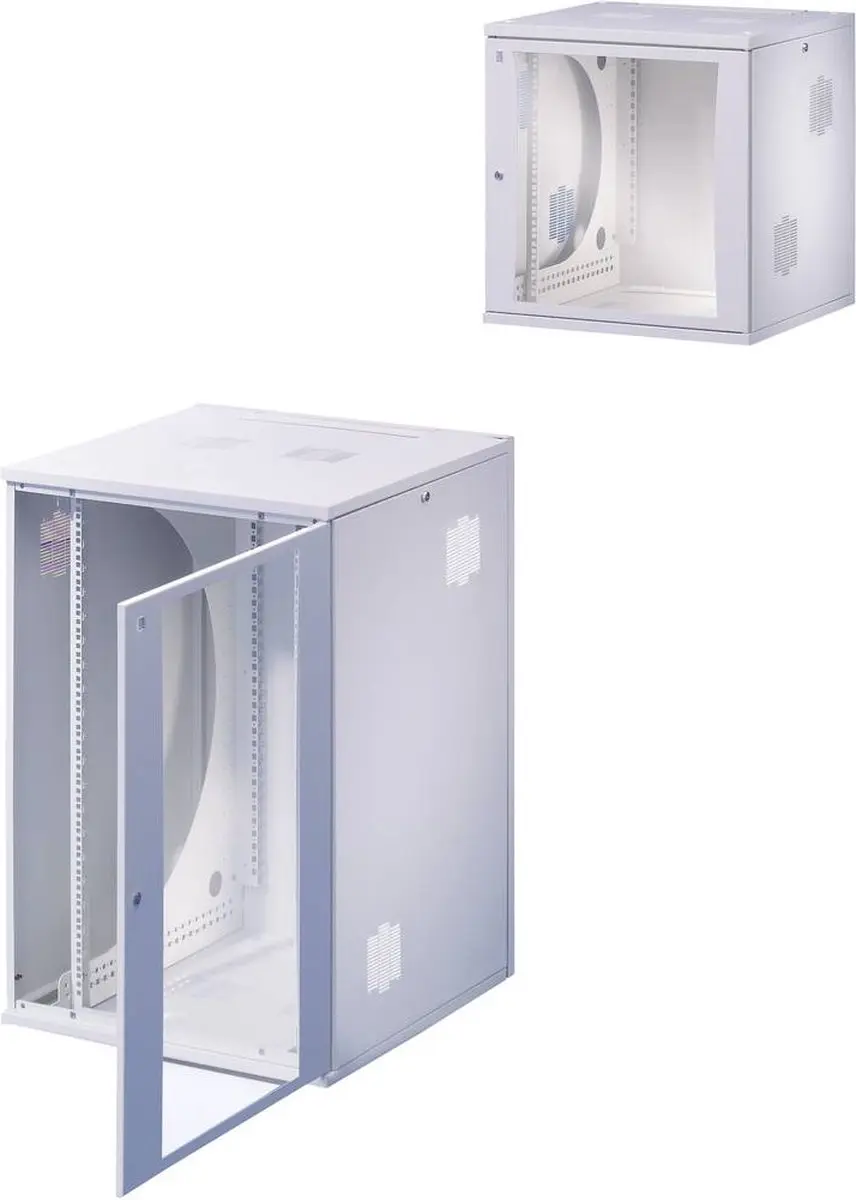 Rittal 7507.010 Patchkast 19" - 600x492x400mm 9HE - Grijs-wit