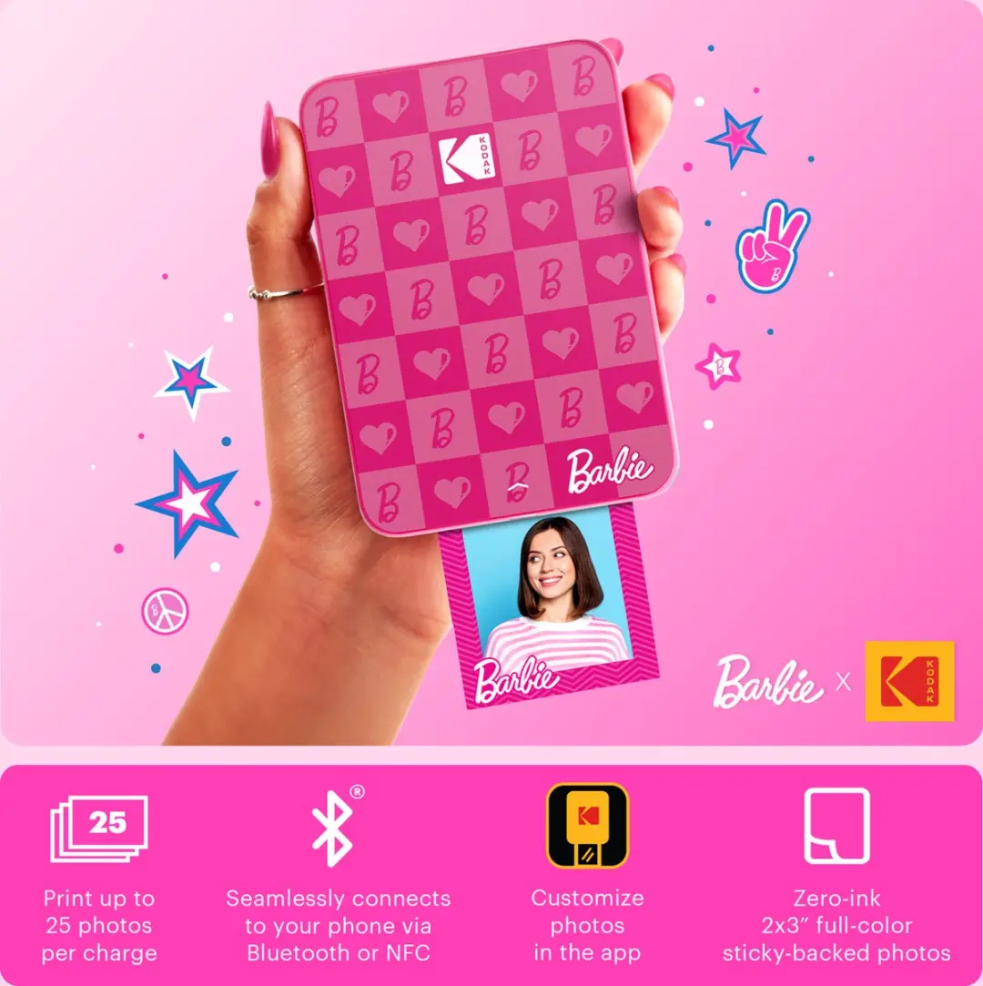 Kodak Step Printer Slim Barbie Pocket Printer - Iconic Style