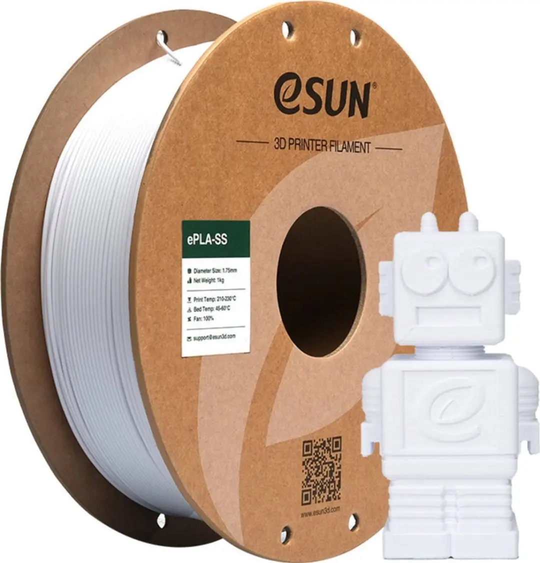 ESUN ePLA-SS Wit 3D Printerfilament 1kg