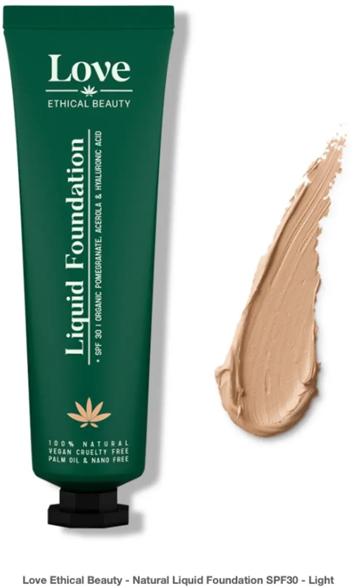 Love Ethical Beauty Natural Liquid Foundation SPF30 Licht 30ml