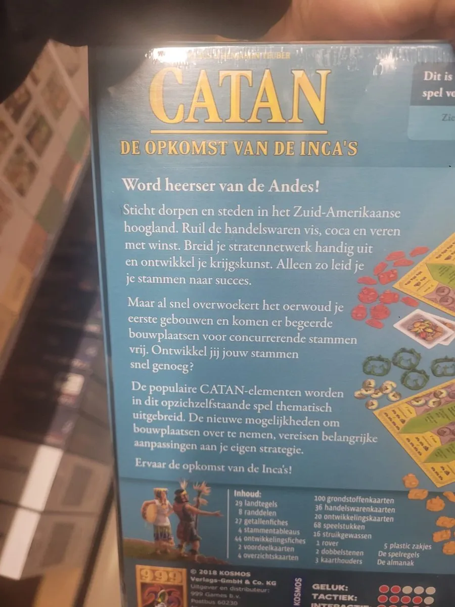 999 Games Catan: De Opkomst van de Inca's Bordspel - 3-4 Spelers
