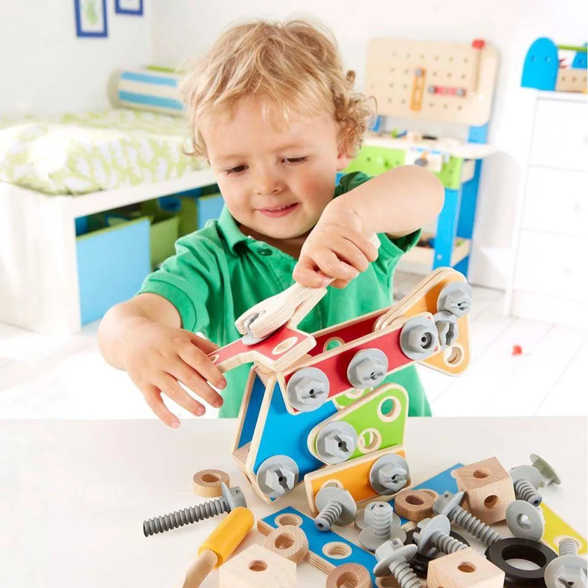 Hape Houten Constructie Set Groot - Veelkleurig