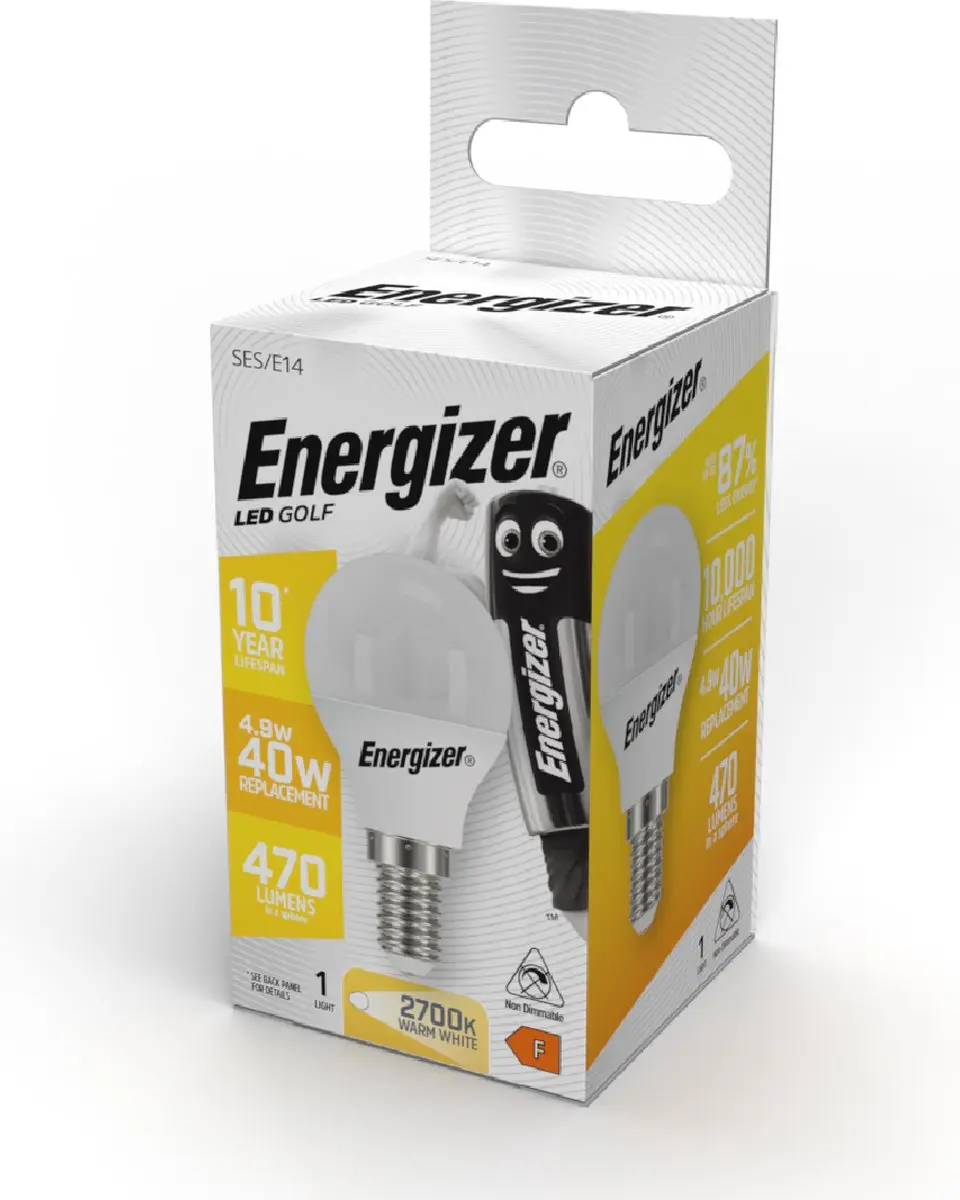 Energizer LED Kogellamp E14 4,9W Warmwit - Mat - afbeelding 6 van 6