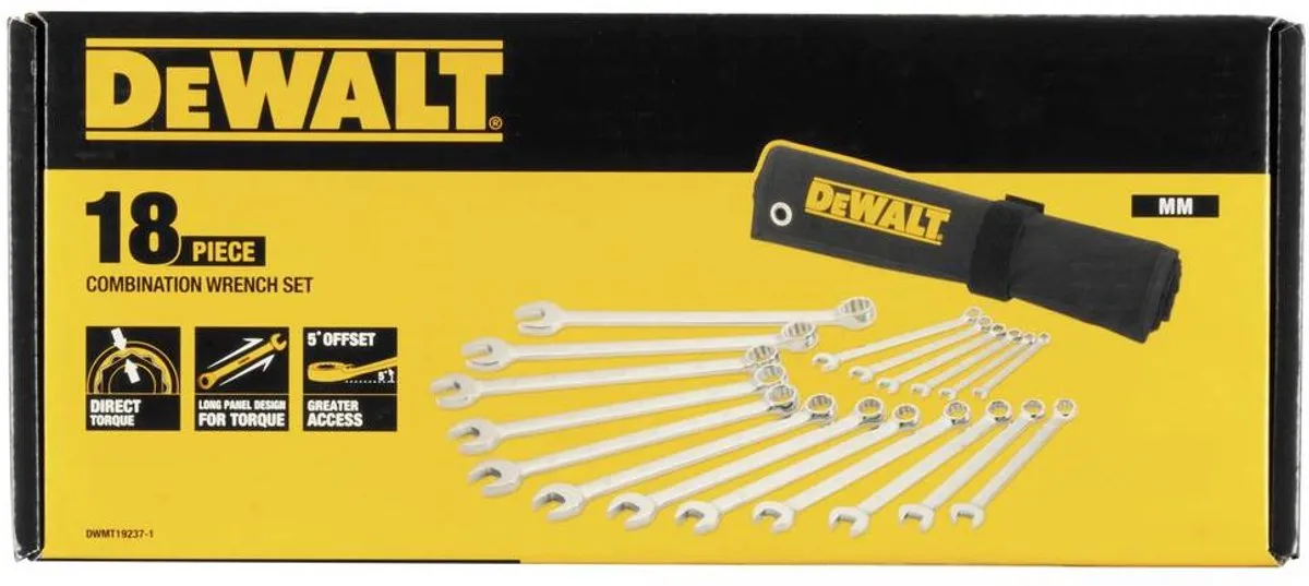 DeWalt DWMT19237-1 Ring-Steeksleutelset 18-delig 7-24mm